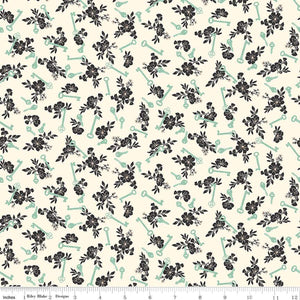 Blossom Lane Collection Keys Cotton Fabric C14004 cream