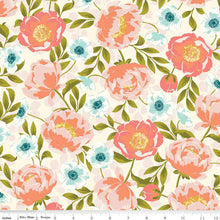 Blossom Lane Collection Large Floral Cotton Fabric C14000 cream