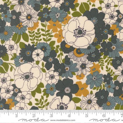 cream, Chelsea Garden Collection Flower Show Cotton Fabric 33850