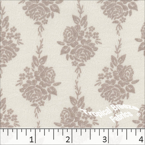 cream, Dream Crepe Print Polyester Fabric 042614