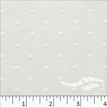 Cream, Embossed Swiss Dot Polyester Knit Fabric 32323