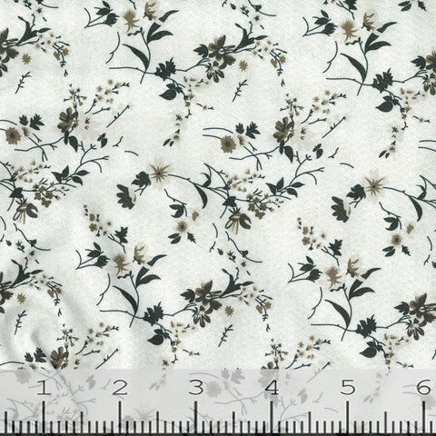 cream, Floral Print Knit Fabric 250