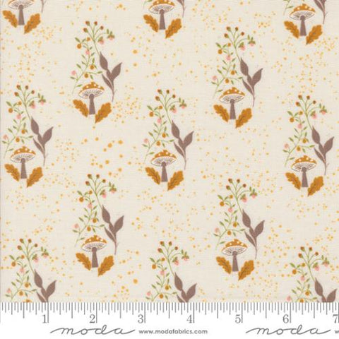 cream, Frivolity Collection Mushroom Path Cotton Fabric 43193