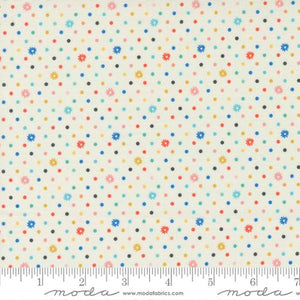 Julia Collection Flower Dots Cotton Fabric 11928 cream