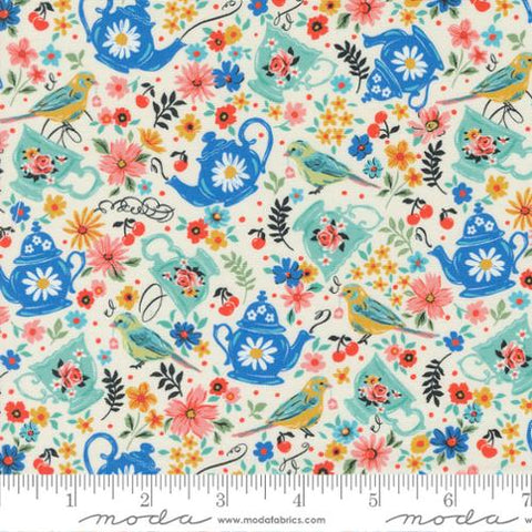 Julia Collection Tea Time Cotton Fabric 11921 cream