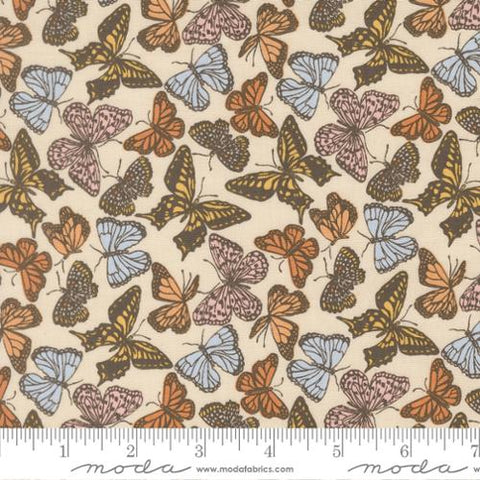 cream, My Secret Garden Collection Butterflies Cotton Fabric 20984
