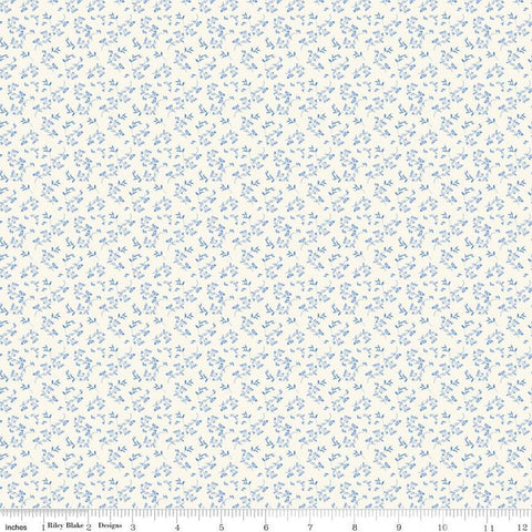 cream, Penelope Collection Mini Stems Cotton Fabric C16646