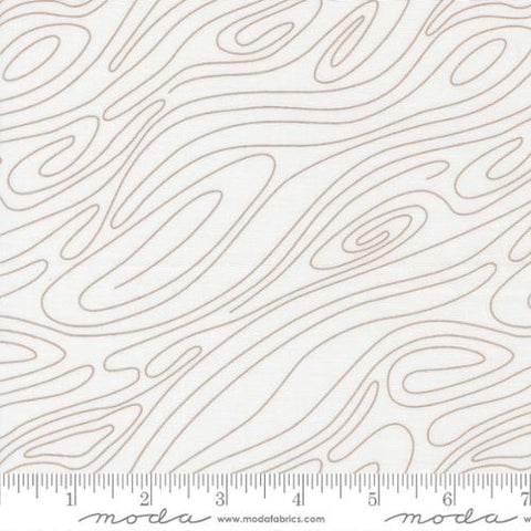 cream, Potted Collection Ebb and Flow Cotton Fabric 26147