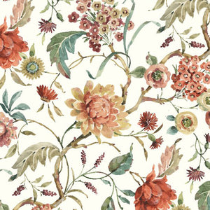 Season's Study Collection Floral Cotton Fabric 17836 cream