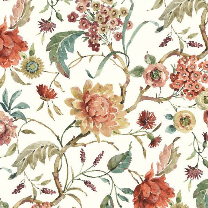 Season's Study Collection Floral Cotton Fabric 17836 cream