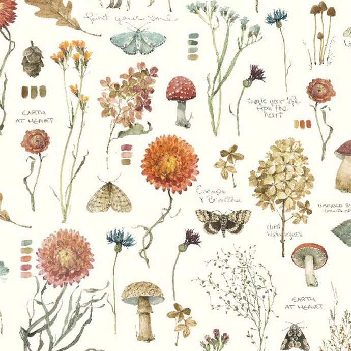 Season's Study Collection Garden Cotton Fabric 17835 cream 