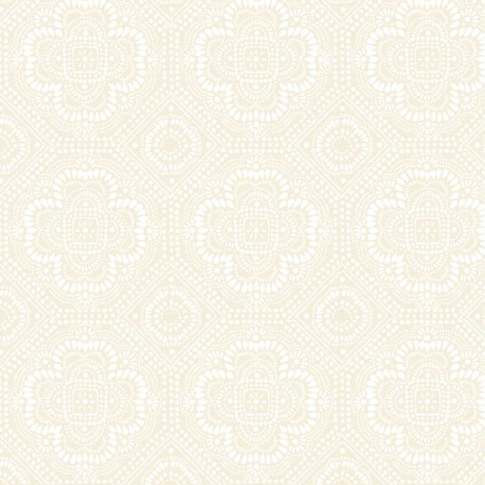 Season's Study Collection Grid Cotton Fabric 17840 cream