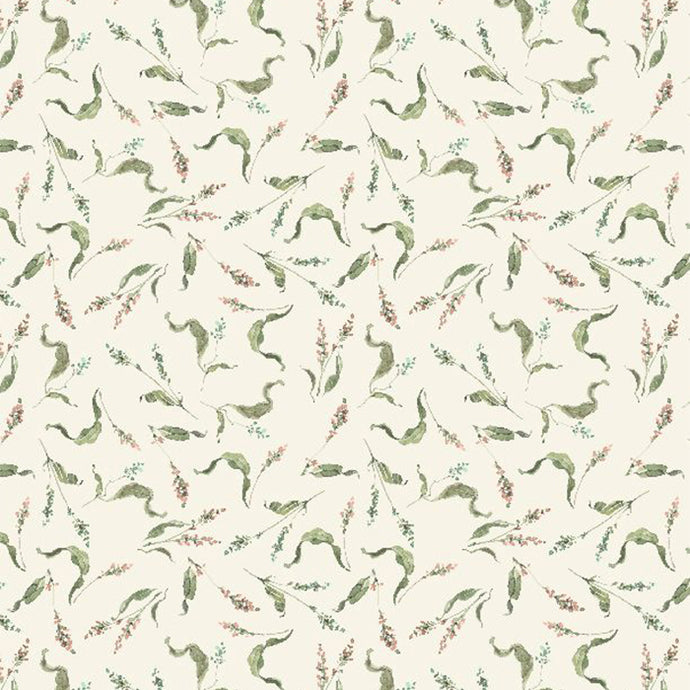 Season's Study Collection Small Floral Cotton Fabric 17838 cream