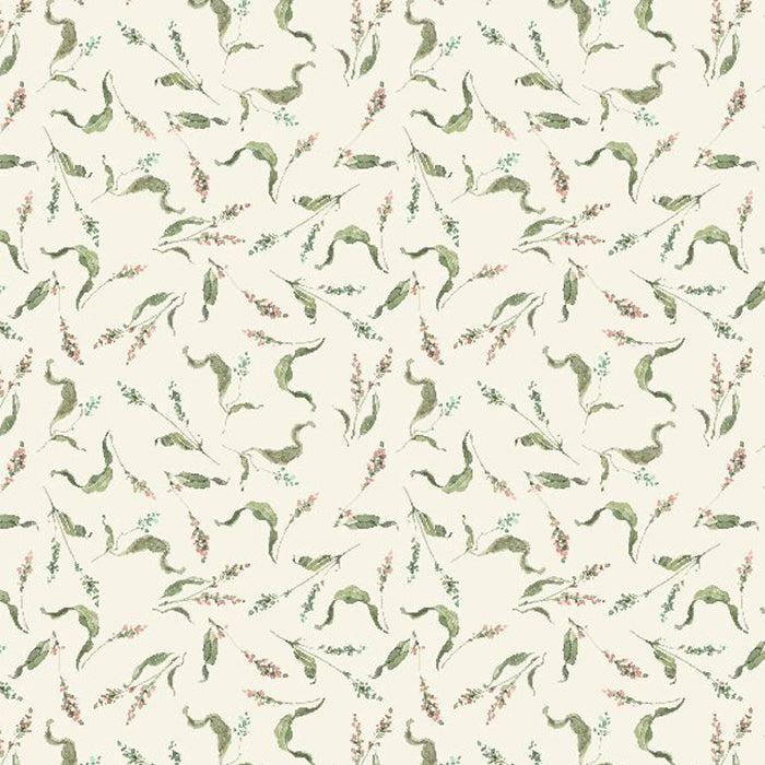 Season's Study Collection Small Floral Cotton Fabric 17838 cream