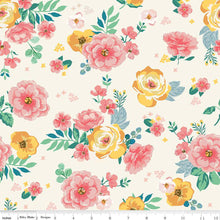 Spring Gardens Collection Large Floral Cotton Fabric C14110 cream