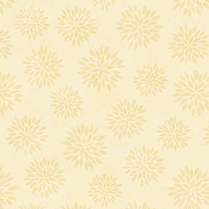 Sunflower Splendor Collection Tonal Flowers Cotton Fabric 83333 cream