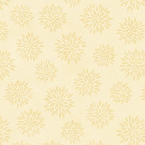 Sunflower Splendor Collection Tonal Flowers Cotton Fabric 83333 cream