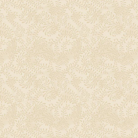 Tartan Holiday Collection Scroll Cotton Fabric 27650 cream