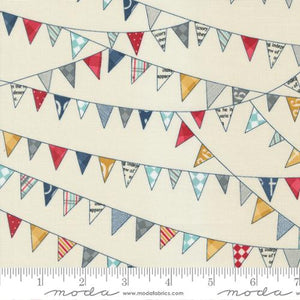 Vintage Collection Novelty Flags Cotton Fabric 55652 cream