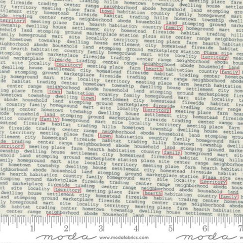 Vintage Collection Town News Cotton Fabric 55654 cream