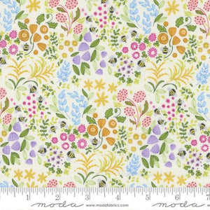 Wild Blossoms Collection Little Wild Things Cotton Fabric 48735 cream
