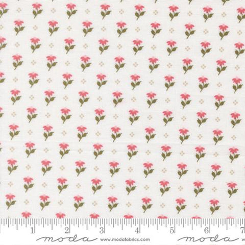 cream, Wild Honey Collection Bumbling Posies Cotton Fabric 5252