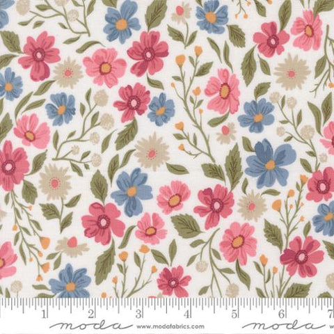 cream, Wild Honey Collection Wildflower Dance Cotton Fabric 5250