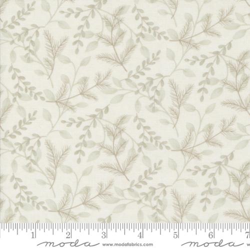 Woodland Winter Collection Pine Leaves Cotton Fabric cream