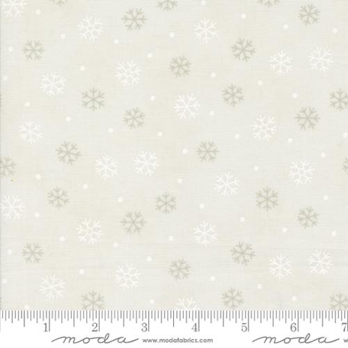 Woodland Winter Collection Snowflake Toss Cotton Fabric 56097 cream