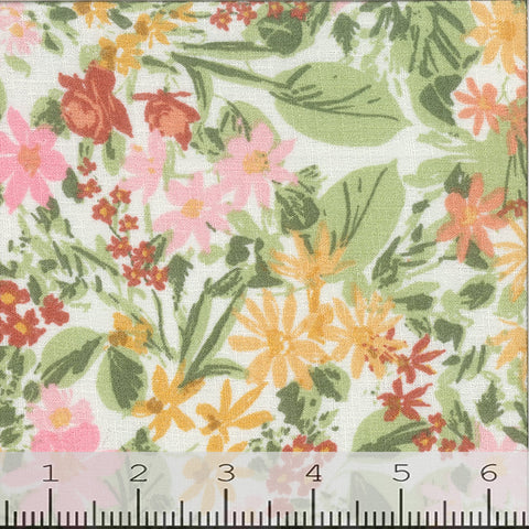 cream, Alice Linen Texture Fabric FA152
