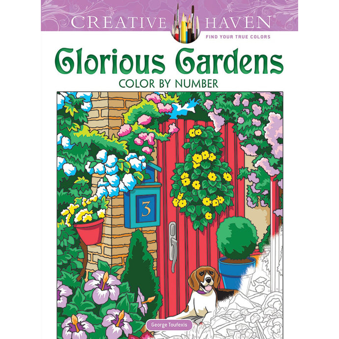 Dover Creative Haven Glorious Gardens Color by Number Book