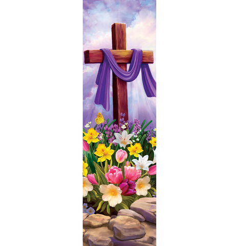 Custom Decor Plant Expression magnet showing cross & flowers