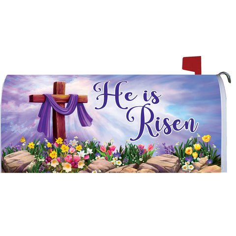 Mailbox cover showing Cross & Flowers