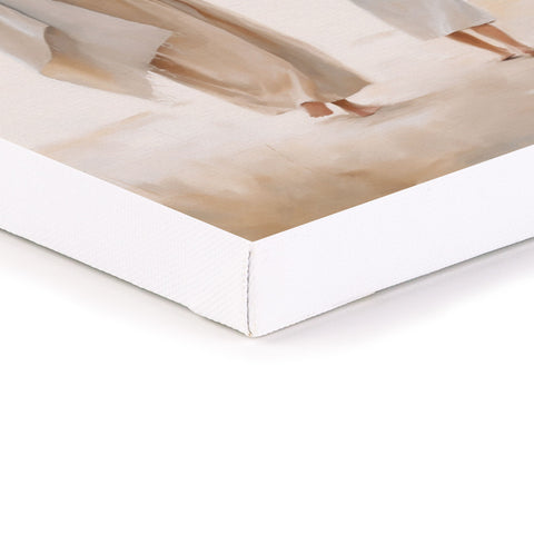 Closeup of corner of P. Graham Dunn Jesus Walking canvas wall art