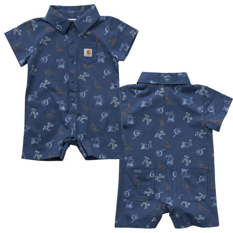 Carhartt Infant Boy's Short Sleeve Print Romper CM871