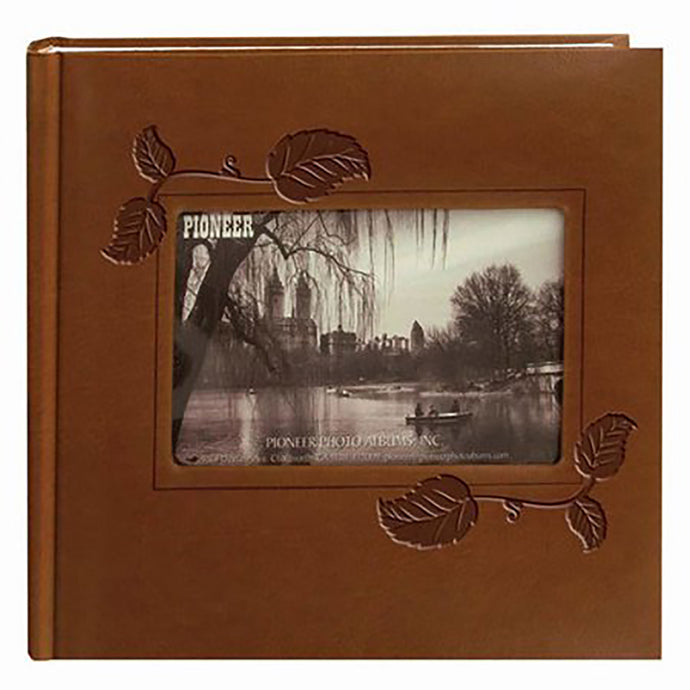 Brown Embossed Ivy Leatherette Photo Album DA-200EIBN