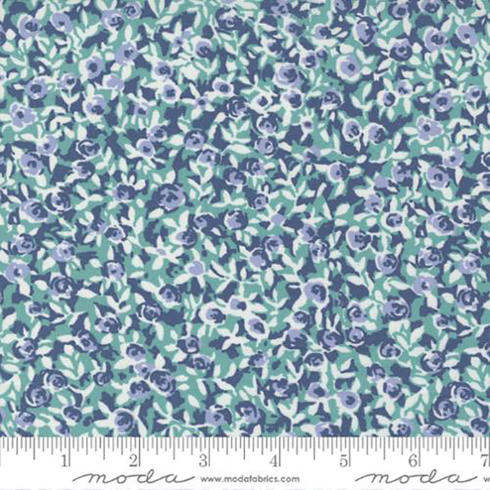 Garden Society Cotton Fabric Collection dark blue