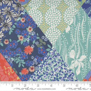 Garden Society Cotton Fabric Collection dark blue