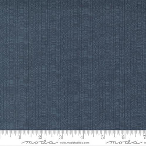 Nutmeg Collection Woven Geometric Cotton Fabric dark blue