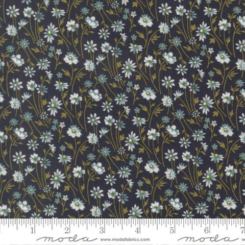dark blue, Chelsea Garden Collection Small Floral Cotton Fabric 33856