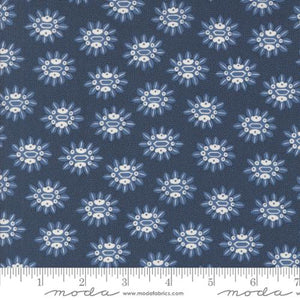 dark blue, Larking Collection Florals Cotton Fabric 24632