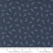 dark blue, Larking Collection Leafy Cotton Fabric 24636