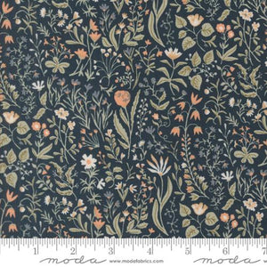 dark blue, Rainier Collection Mountain Meadow Cotton Fabric 38141