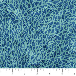 Sea Breeze Collection Coral Blender Cotton Fabric DP27103 dark blue