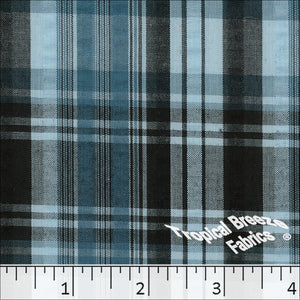 Seersucker Plaid Dress Fabric 48132 dark blue