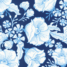Sunflowers in My Heart Collection Large Floral Cotton Fabric 27320 dark blue
