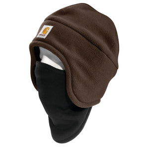 Dark Brown Carhartt hat and mask