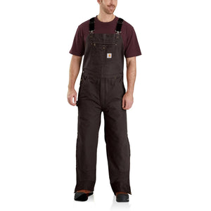 dark brown, Men's Big and Tall Quilted Bib Overalls 104031