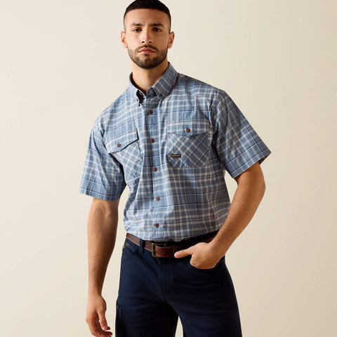dark denim, Men's Made Tough DuraStretch Work Shirt 1007