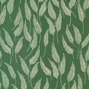Flower Press Collection Willow Leaf Cotton Fabric 3304 dark green